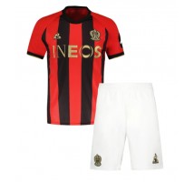 OGC Nice Koszulka Podstawowa dzieci 2024-25 Krótki Rękaw (+ krótkie spodenki)